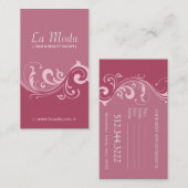 Cartes de visite élégants de salon (Devant / Derrière)