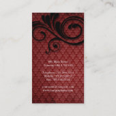 Cartes de visite élégants de salon de monogramme (Dos)