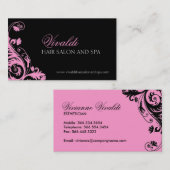 Cartes de visite élégants de salon et de spa (Devant / Derrière)