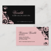 Cartes de visite élégants de salon et de spa (Devant / Derrière)