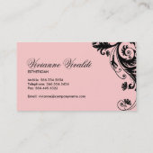 Cartes de visite élégants de salon et de spa (Dos)