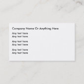 Cartes de visite élégants de soin des animaux (Dos)