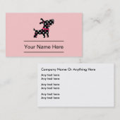 Cartes de visite élégants de soin des animaux (Devant / Derrière)