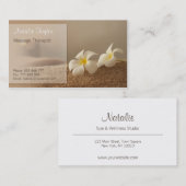 Cartes de visite élégants de thérapeute de spa et (Devant / Derrière)