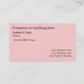 Cartes de visite élégants de toilettage d'animal (Dos)