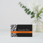 Cartes de visite élégants d'impression de zèbre (Debout devant)