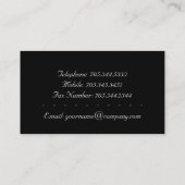 Cartes de visite élégants d'impression de zèbre (Dos)