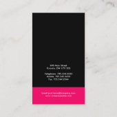 Cartes de visite élégants et audacieux (Dos)