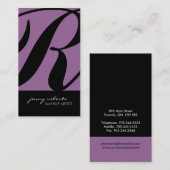 Cartes de visite élégants et audacieux - demande (Devant / Derrière)