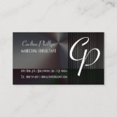 cartes de visite Élégants + monogrammes de musculi (Dos)