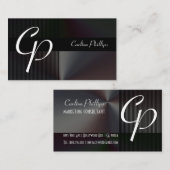 cartes de visite Élégants + monogrammes de musculi (Devant / Derrière)