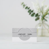 Cartes de visite élégants ovales gris (Debout devant)