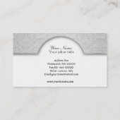 Cartes de visite élégants ovales gris (Dos)