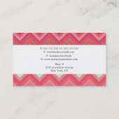 Cartes de visite élégants professionnels de mode (Dos)