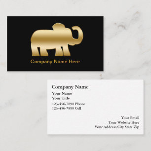 Cartes de visite éléphant simples