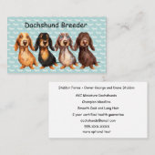 Cartes de visite éleveur de Dachshunds (Devant / Derrière)