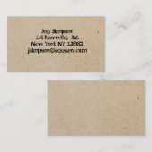 cartes de visite emboutis par encre (Devant / Derrière)