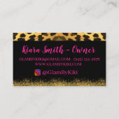 Cartes de visite Empreintes de léopard (Dos)