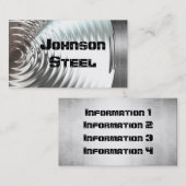 Cartes de visite en acier de regard en métal (Devant / Derrière)