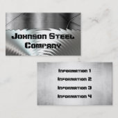 Cartes de visite en acier en métal (Devant / Derrière)