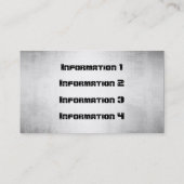 Cartes de visite en acier en métal (Dos)