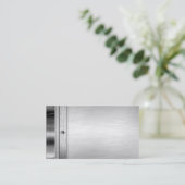 Cartes de visite en acier en métal (Debout devant)