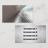 Cartes de visite en acier en métal (Devant / Derrière)