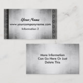 Cartes de visite en acier grunges de regard en (Devant / Derrière)