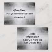 Cartes de visite en acier grunges de regard en (Devant / Derrière)