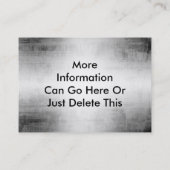 Cartes de visite en acier grunges de regard en (Dos)