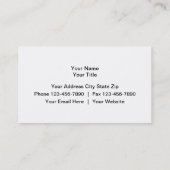 Cartes de visite en aluminium (Dos)