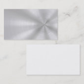 Cartes de visite en aluminium balayés (Devant / Derrière)