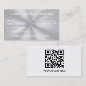 Cartes de visite en aluminium balayés (Devant / Derrière)