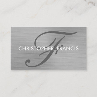 Cartes de visite en aluminium de monogramme