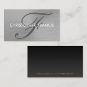 Cartes de visite en aluminium de monogramme (Devant / Derrière)