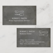 Cartes de visite en béton de tournevis (Devant / Derrière)