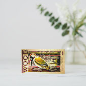 Cartes de visite en bois (Debout devant)