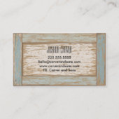 Cartes de visite en bois affligés (Dos)