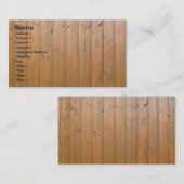 Cartes de visite en bois de barrière de concepteur (Devant / Derrière)