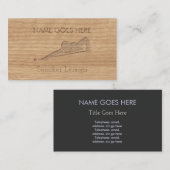 Cartes de visite en bois de billard de "contact" (Devant / Derrière)