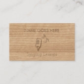 Cartes de visite en bois de chanteur de "contact" (Devant)