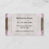 Cartes de visite en bois de coutume de dentelle de (Dos)