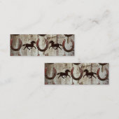 Cartes de visite en bois de cowboy de grange de (Devant / Derrière)