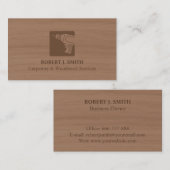 Cartes de visite en bois de grain de Faux de (Devant / Derrière)