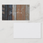 Cartes de visite en bois en bois de pays de ferme (Devant / Derrière)