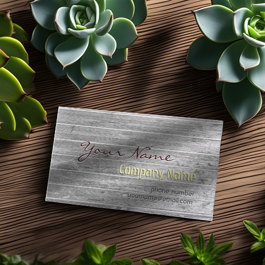 Cartes de visite en bois moderne Vintage professio