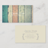 Cartes de visite en bois peints rustiques (Devant / Derrière)