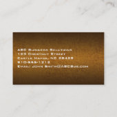 Cartes de visite en cuir Brown professionnels mode (Dos)