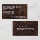 Cartes de visite en cuir de Faux (Devant / Derrière)