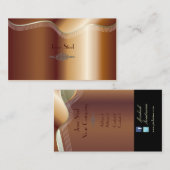 Cartes de visite en cuivre faux (Devant / Derrière)